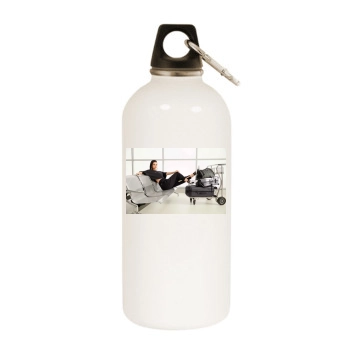 Selena Gomez White Water Bottle With Carabiner