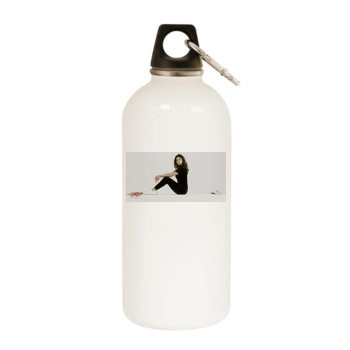 Selena Gomez White Water Bottle With Carabiner