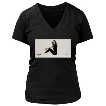 Selena Gomez Women's Deep V-Neck TShirt