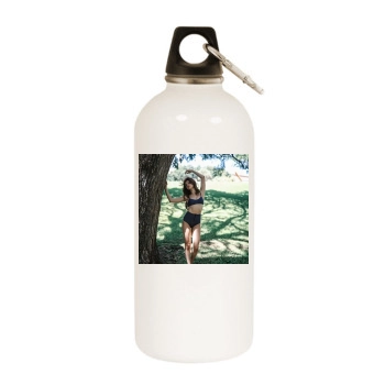 Selena Gomez White Water Bottle With Carabiner