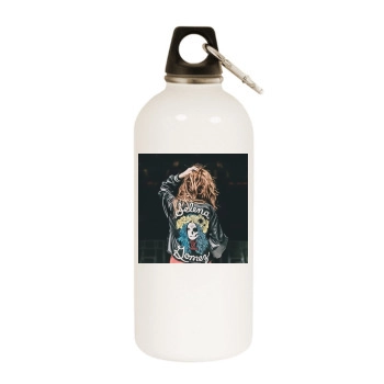 Selena Gomez White Water Bottle With Carabiner