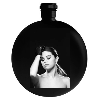 Selena Gomez Round Flask