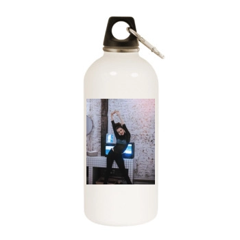 Selena Gomez White Water Bottle With Carabiner