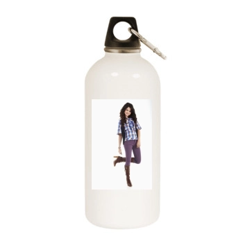 Selena Gomez White Water Bottle With Carabiner