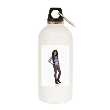 Selena Gomez White Water Bottle With Carabiner