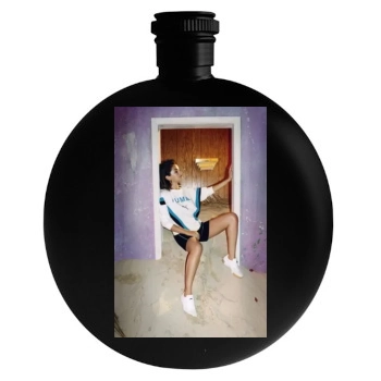 Selena Gomez Round Flask