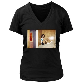 Selena Gomez Women's Deep V-Neck TShirt