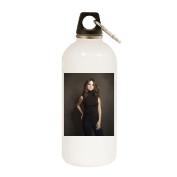 Selena Gomez White Water Bottle With Carabiner