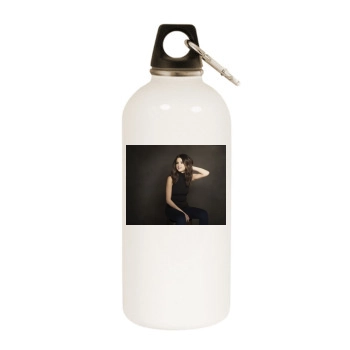 Selena Gomez White Water Bottle With Carabiner