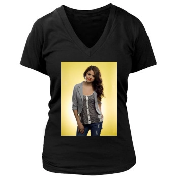 Selena Gomez Women's Deep V-Neck TShirt