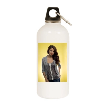 Selena Gomez White Water Bottle With Carabiner