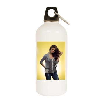 Selena Gomez White Water Bottle With Carabiner