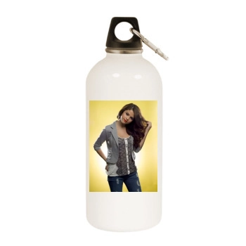 Selena Gomez White Water Bottle With Carabiner