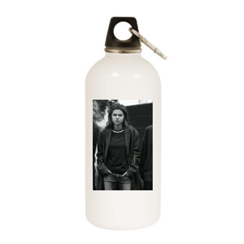 Selena Gomez White Water Bottle With Carabiner