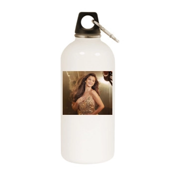 Selena Gomez White Water Bottle With Carabiner