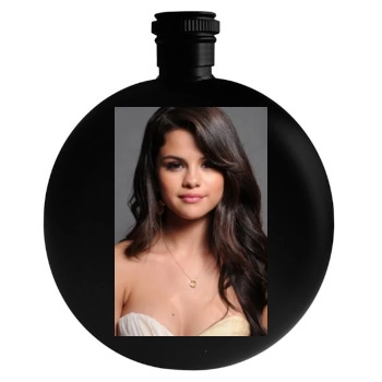 Selena Gomez Round Flask