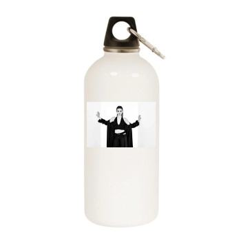 Selena Gomez White Water Bottle With Carabiner