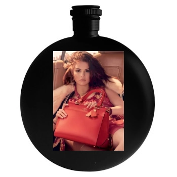 Selena Gomez Round Flask