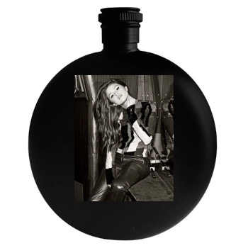 Selena Gomez Round Flask