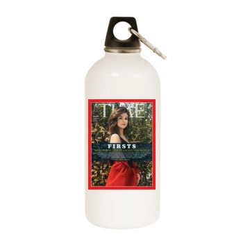 Selena Gomez White Water Bottle With Carabiner