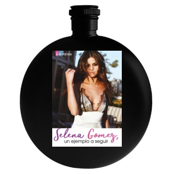 Selena Gomez Round Flask