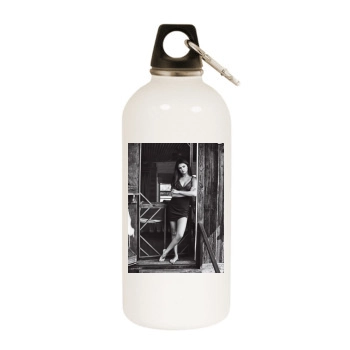 Selena Gomez White Water Bottle With Carabiner