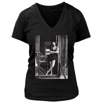 Selena Gomez Women's Deep V-Neck TShirt