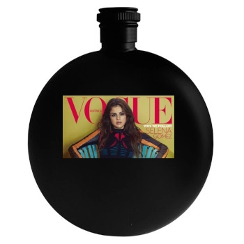 Selena Gomez Round Flask