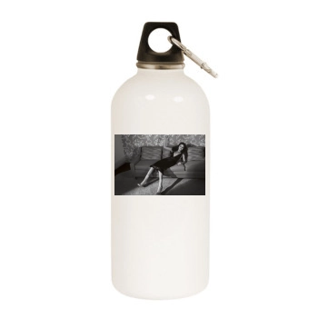 Selena Gomez White Water Bottle With Carabiner