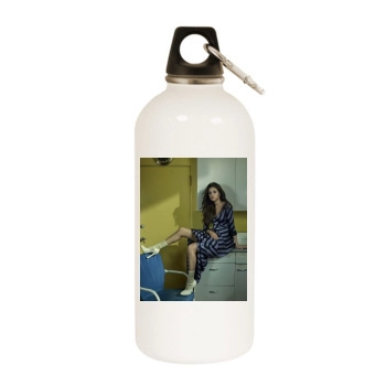 Selena Gomez White Water Bottle With Carabiner