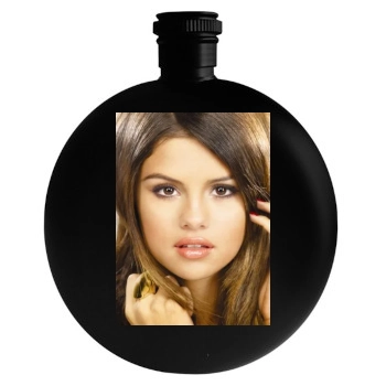 Selena Gomez Round Flask