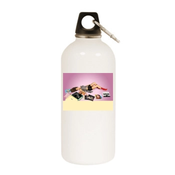 Selena Gomez White Water Bottle With Carabiner