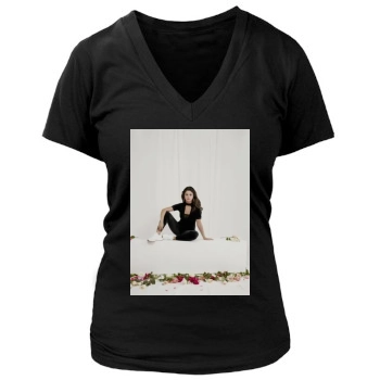 Selena Gomez Women's Deep V-Neck TShirt