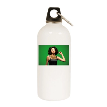 Selena Gomez White Water Bottle With Carabiner