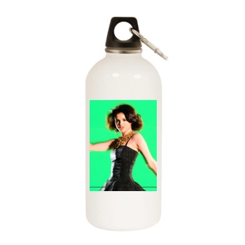 Selena Gomez White Water Bottle With Carabiner