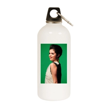 Selena Gomez White Water Bottle With Carabiner