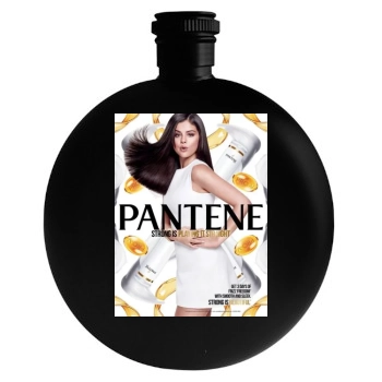 Selena Gomez Round Flask