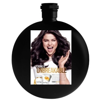 Selena Gomez Round Flask