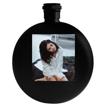 Selena Gomez Round Flask