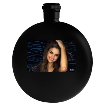 Selena Gomez Round Flask