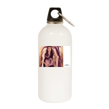 Selena Gomez White Water Bottle With Carabiner