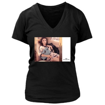 Selena Gomez Women's Deep V-Neck TShirt