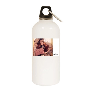 Selena Gomez White Water Bottle With Carabiner