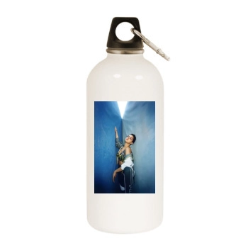 Selena Gomez White Water Bottle With Carabiner