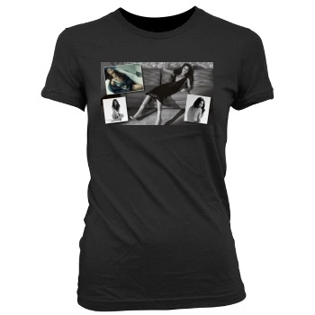 Selena Gomez Women's Junior Cut Crewneck T-Shirt