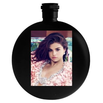 Selena Gomez Round Flask