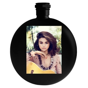 Selena Gomez Round Flask