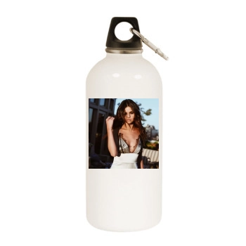 Selena Gomez White Water Bottle With Carabiner