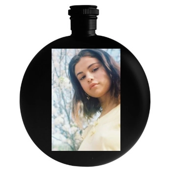 Selena Gomez Round Flask