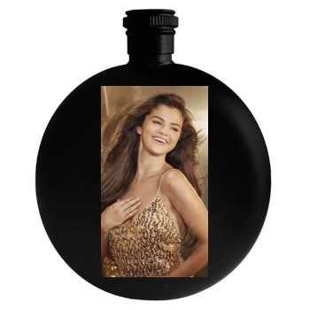 Selena Gomez Round Flask